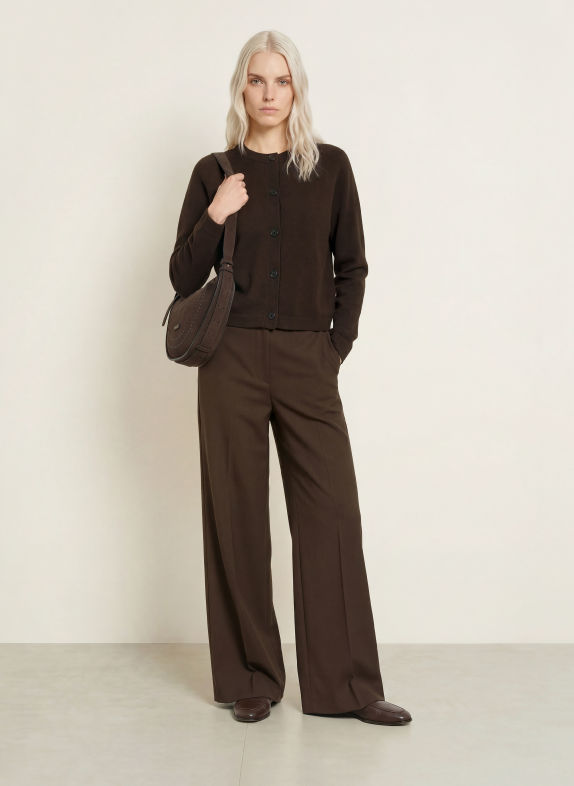 Marc O'Polo Strickjacke DUNKELBRAUN
