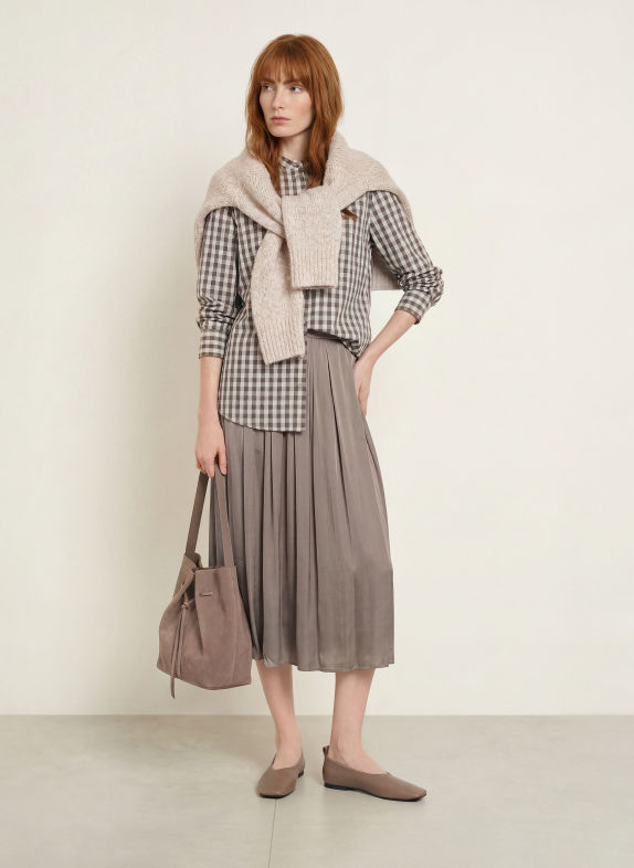 Marc O'Polo Flanellbluse HELLGRAU / DUNKELGRAU / GRAU
