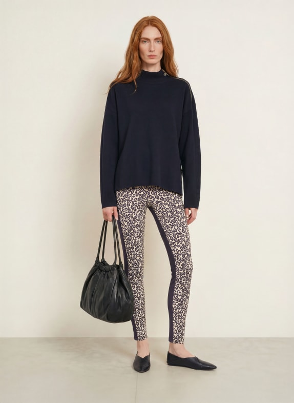SPORTALM Legging van verschillende materialen BEIGE / ZWART