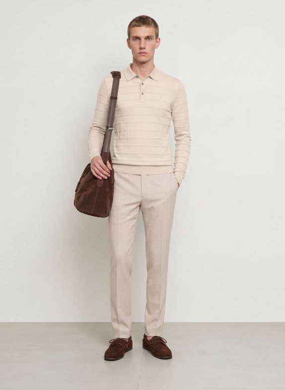 REISS Tricou polo din tricot PALLAS BEJ