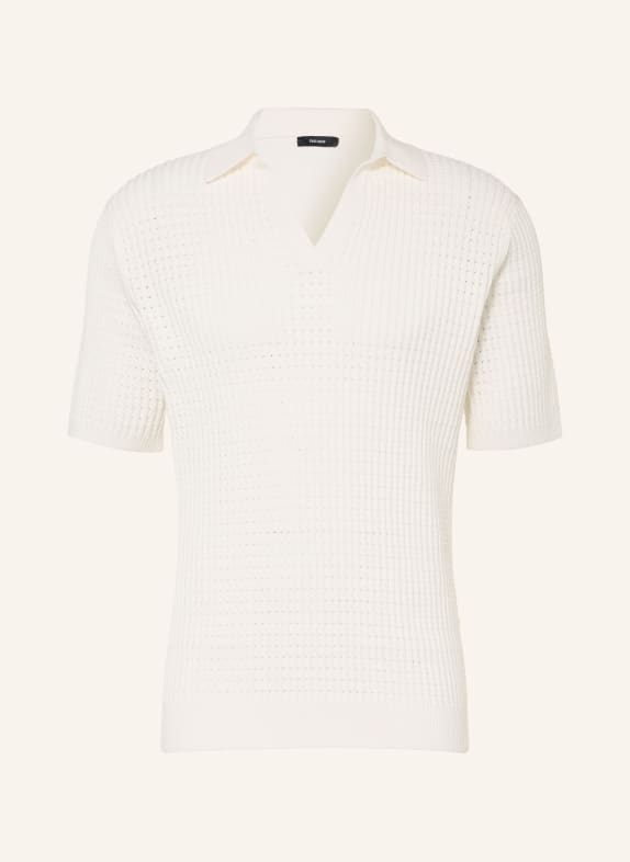 REISS MERIT Knit polo shirt WHITE