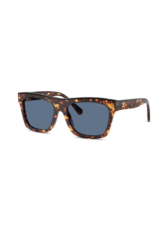 CHANEL Quadratische Sonnenbrille HAVANNA/ BLUE