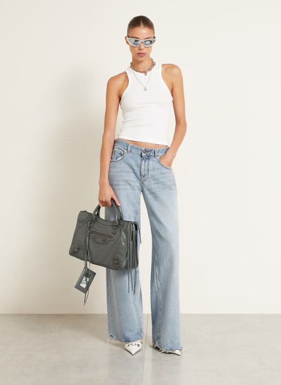 BALENCIAGA Sac à main LE CITY MEDIUM avec rivets GRIS FONCÉ
