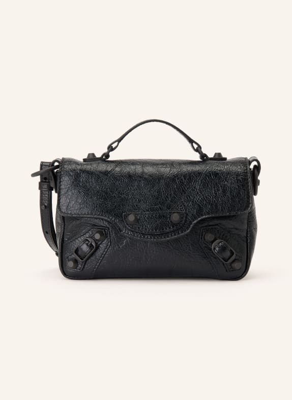 BALENCIAGA Handtasche LE CITY FLAP NANO mit Nieten SCHWARZ