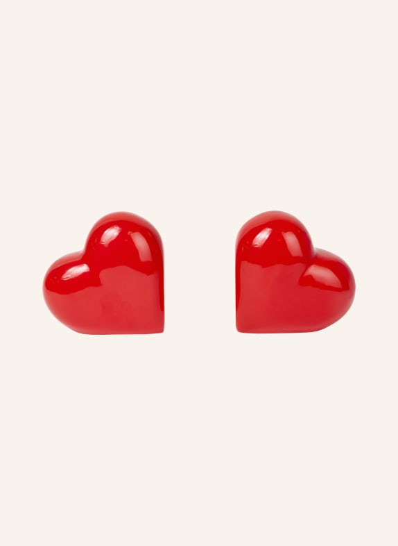 DOIY Zestaw 2 podpórek do książek LOVE CZERWONY