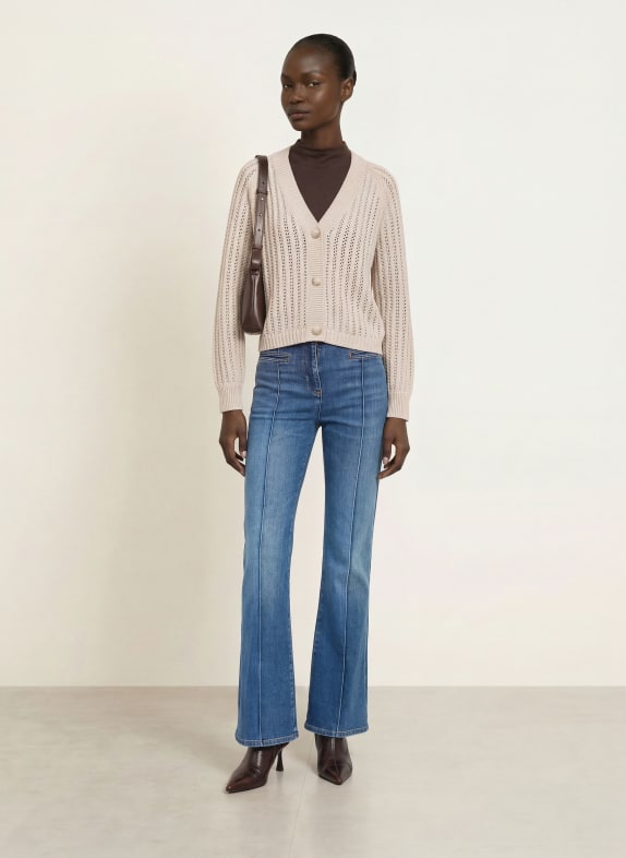 REISS Vest CONSTANCE met linnen BEIGE