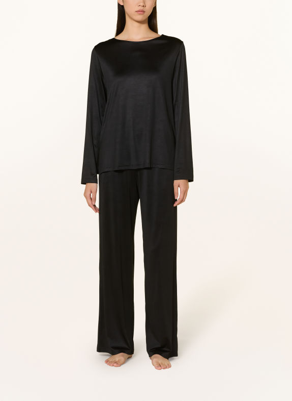 mey Schlafshirt Serie PURE SHINE SCHWARZ