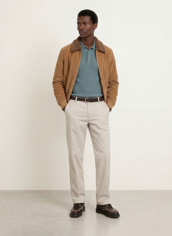 Marc O'Polo Strick-Poloshirt BLAUGRAU