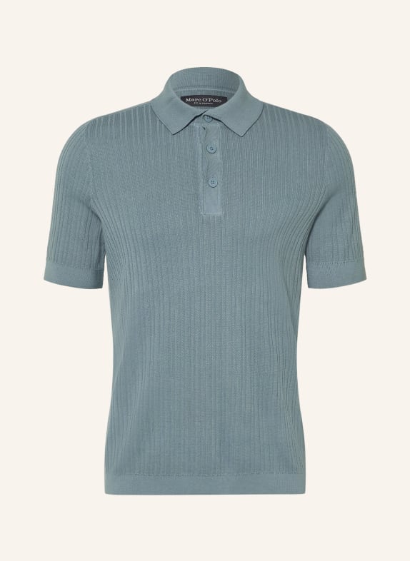 Marc O'Polo Strick-Poloshirt BLAUGRAU
