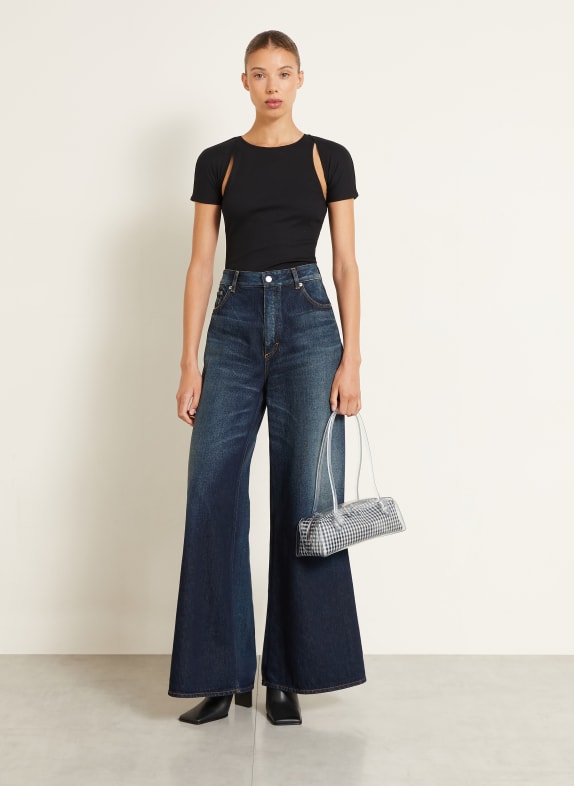 ALAÏA Handtas LE TECKEL MEDIUM ZWART / GOUD / WIT