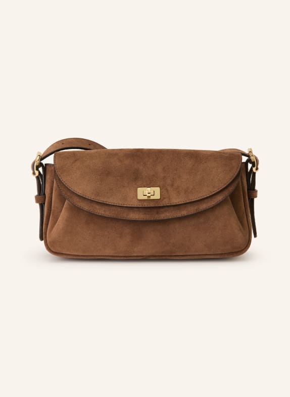 SANDRO Schultertasche BRAUN / GOLD
