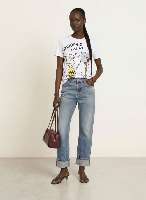 Princess GOES HOLLYWOOD T-Shirt mit Schmucksteinen WEISS / GRAU / SCHWARZ