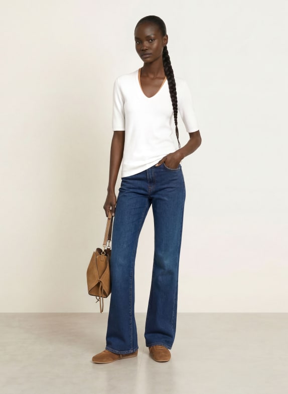 HOBBS Gebreid shirt SCARLETT CRÈME / COGNAC