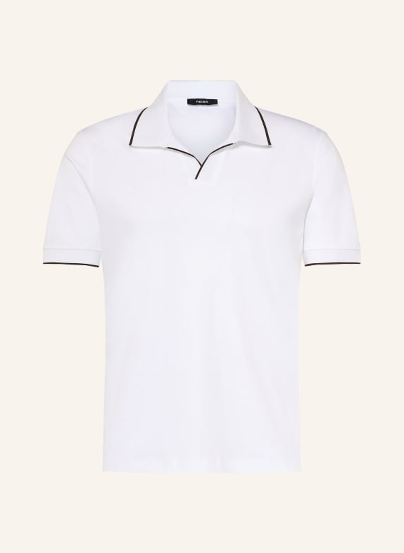 REISS NICO Jersey polo shirt WHITE / BLACK