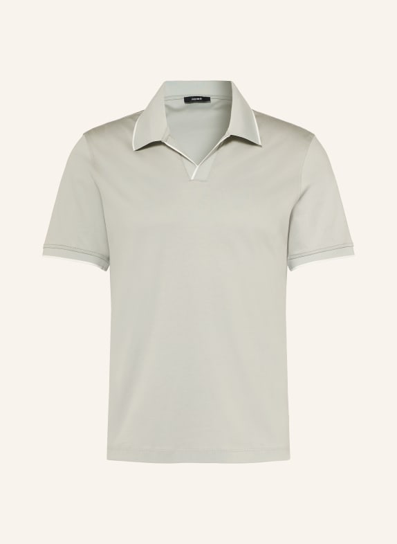 REISS NICO Jersey polo shirt LIGHT GREEN / WHITE