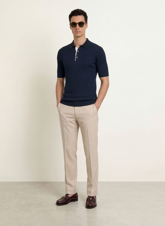 REISS Tricou polo din tricot ERA ALBASTRU ÎNCHIS