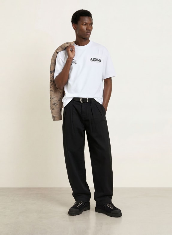 ALLSAINTS T-Shirt CHROMIUM WEISS / SCHWARZ
