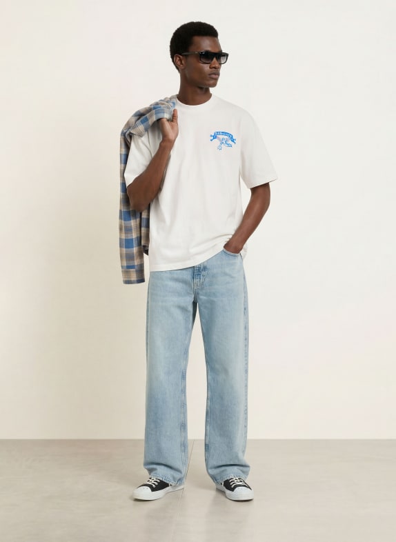 ALLSAINTS Oversized-tröja CRAY VIT / ROSA / BLÅ