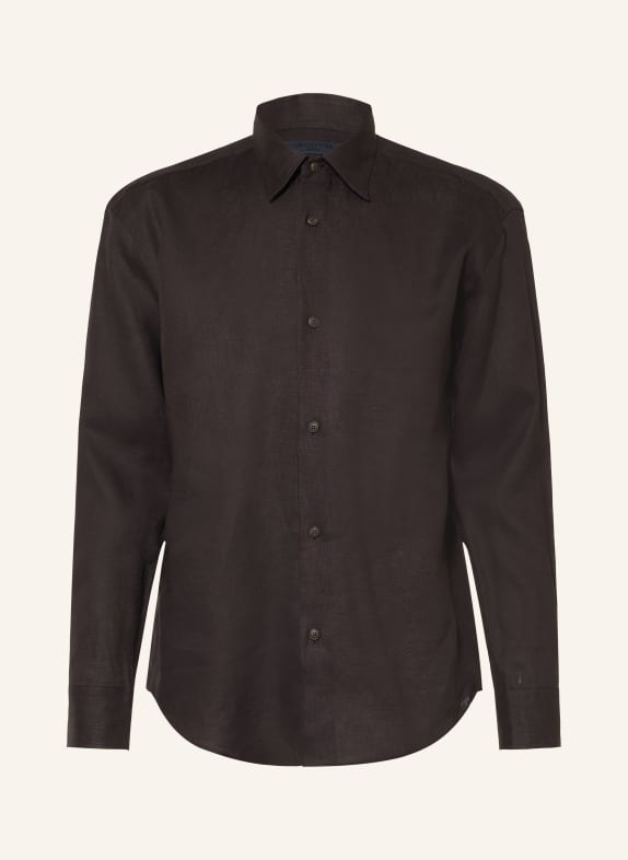 BOSS Cămașă din in CRUZ Comfort Fit NEGRU