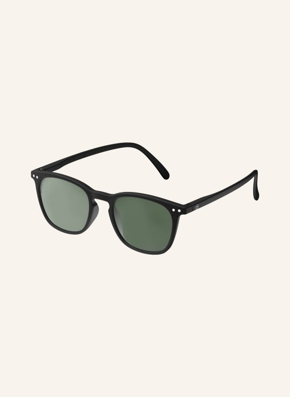 IZIPIZI Sonnenbrille #E MATT SCHWARZ/ GRÜN POLARISIERT