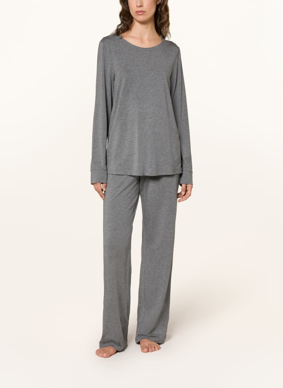 HANRO Pyjamashirt NATURAL ELEGANCE GRIJS