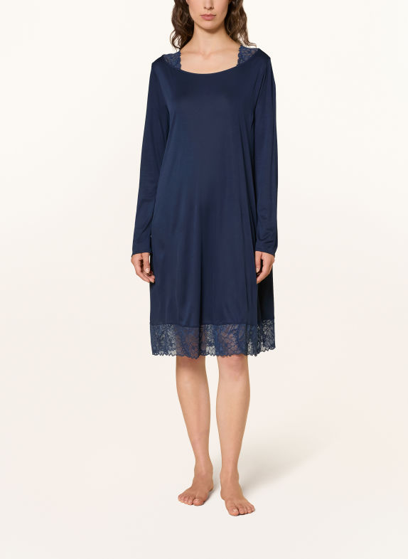 HANRO Chemise de nuit AZELIA BLEU FONCÉ