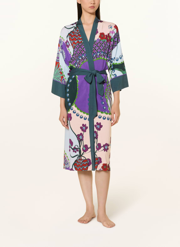 mey Kimono för damer, serien SECRET GLADE GRÖN / LILA / LJUSBLÅ