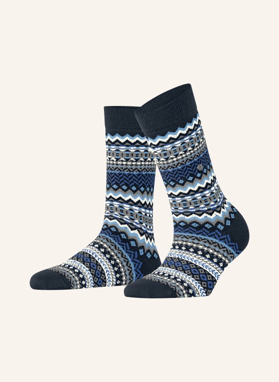 Burlington Strümpfe FAIR ISLE 6120 MARINE