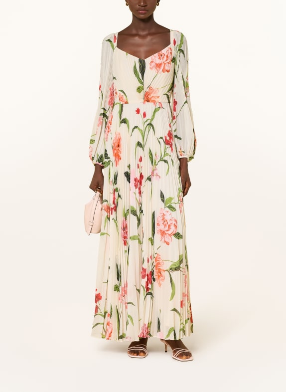 Phase Eight Robe plissée REANNA ÉCRU / ROUGE / VERT