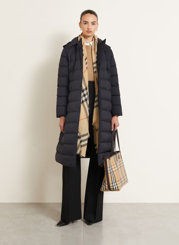 BURBERRY Daunenmantel KENT mit abnehmbarer Kapuze SCHWARZ