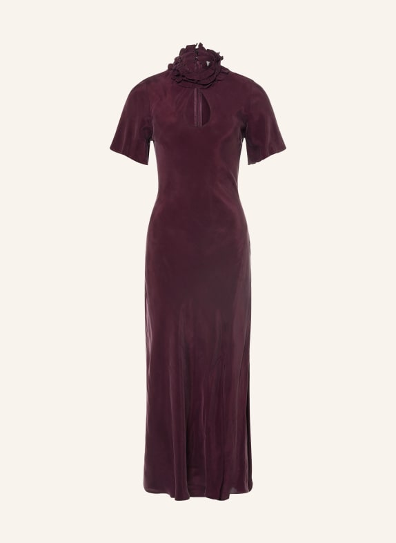 CLAUDIE PIERLOT Kleid mit Rüschen DUNKELLILA