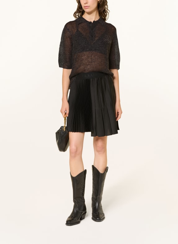 ALLSAINTS Gebreid shirt ANABEL met mohair DONKERGRIJS