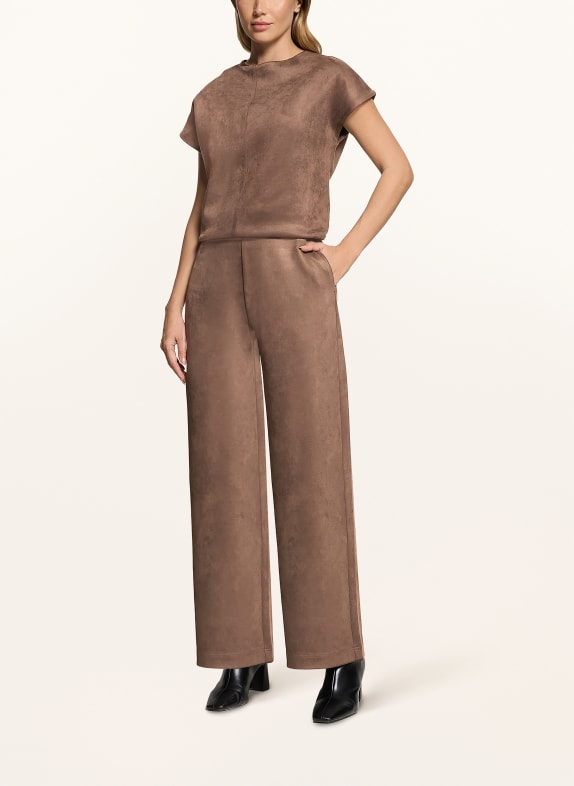 CARTOON Leather-look T-shirt BROWN