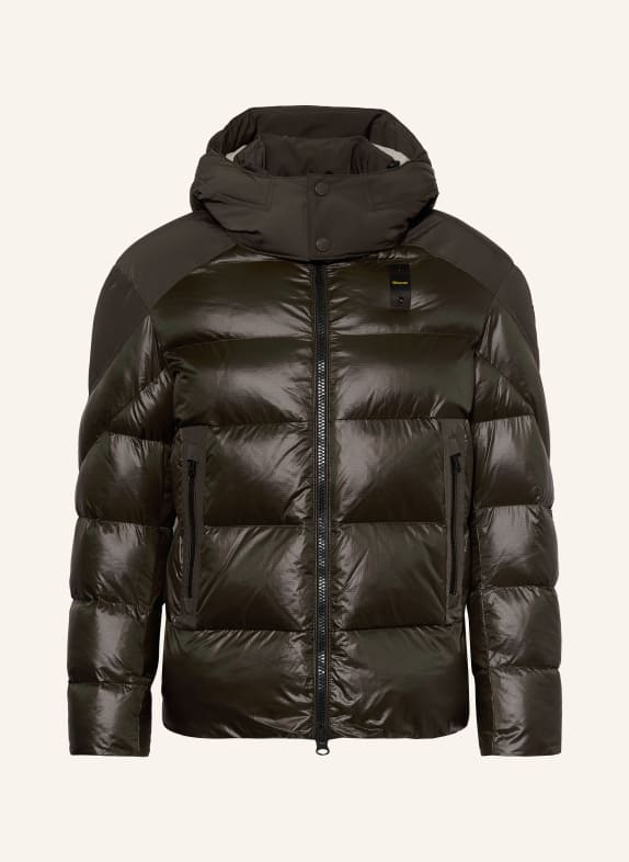 Blauer Steppjacke KIERNAN mit abnehmbarer Kapuze KHAKI