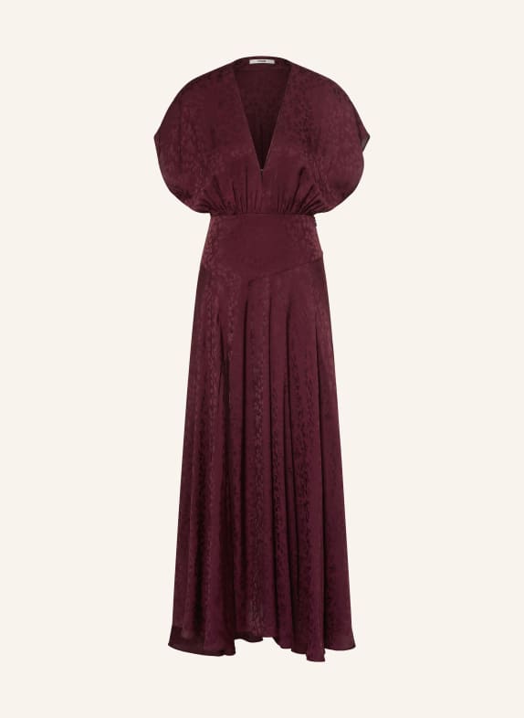 maje Jacquard-Kleid DUNKELLILA