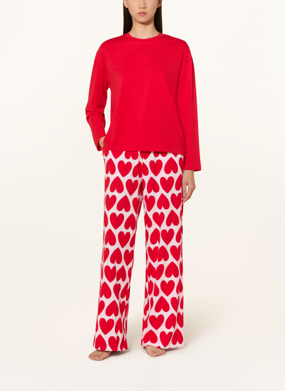 mey Pyjamasbyxor i serien SUGAR HEARTS RÖD / LJUSROSA