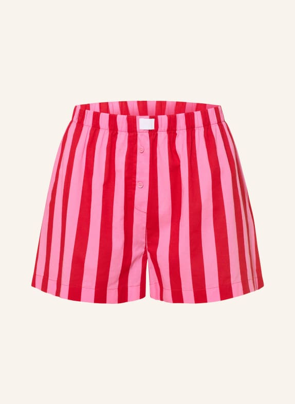 mey HAPPY STRIPES Pajama shorts Collection PINK / RED