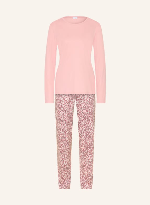 mey Schlafanzug Serie SLEEPY LEO ROSÉ / ALTROSA / WEISS