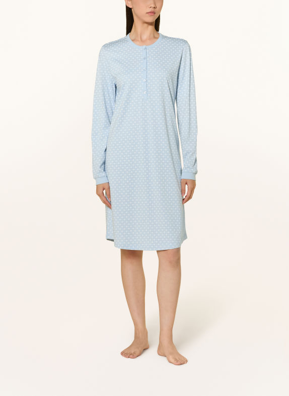 mey BLUE ORNAMENTS Night dress Collection LIGHT BLUE / WHITE