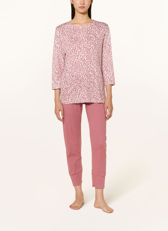 mey Pyjamas-serien SLEEPY LEO med 3/4-ärmar ROSÉ / GAMMALROSA / VIT