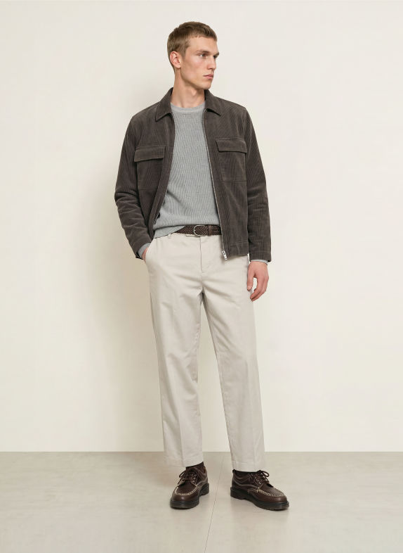 Marc O'Polo Sweater LIGHT GRAY / WHITE