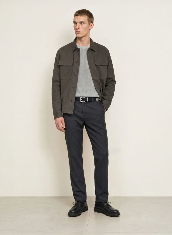 Marc O'Polo Pantaloni chino MOROT cu croială conică NEGRU
