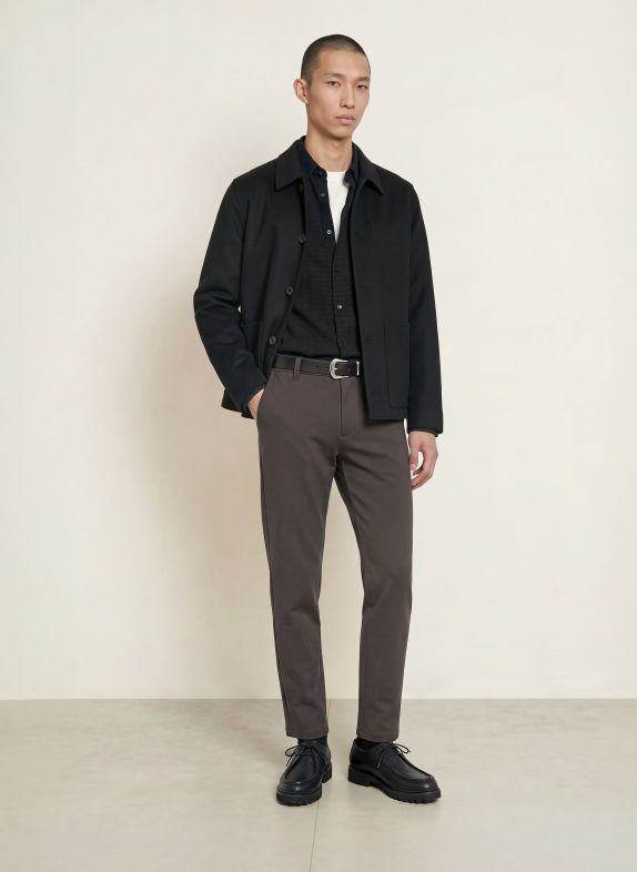 Marc O'Polo Flanellhemd Shaped Fit SCHWARZ / BRAUN