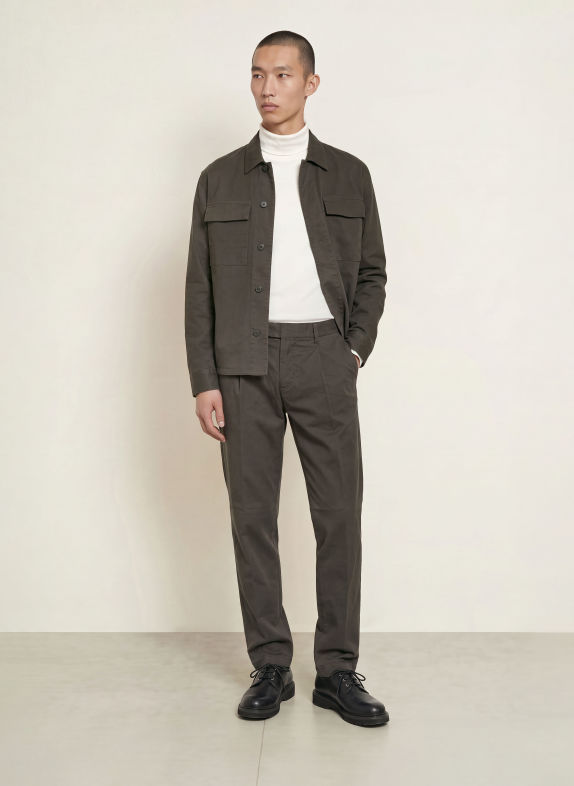 Marc O'Polo Chino OSBY PLEATS Tapered Fit GRAU