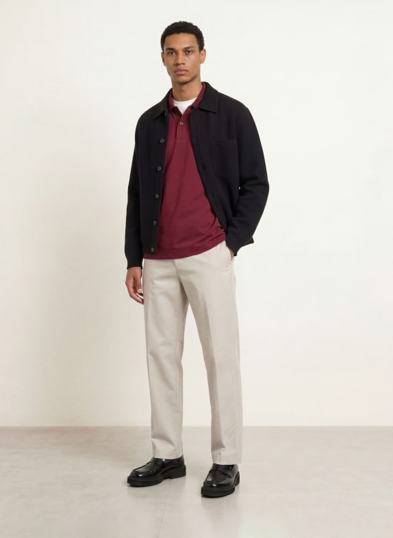 Marc O'Polo Jersey-Poloshirt Relaxed Fit DUNKELROT