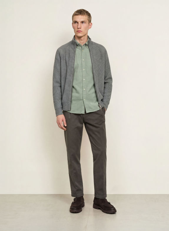 Marc O'Polo Cordoverhemd Regular Fit LICHTGROEN