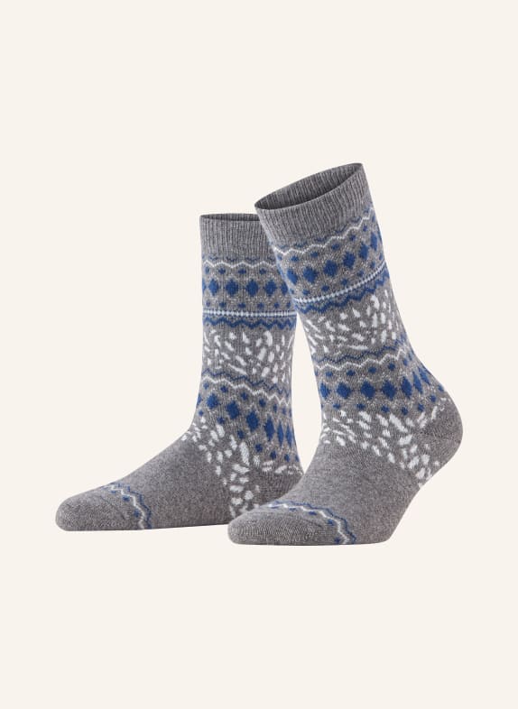 FALKE Chaussettes COSY WOOL 3390 LIGHT GREYMEL.