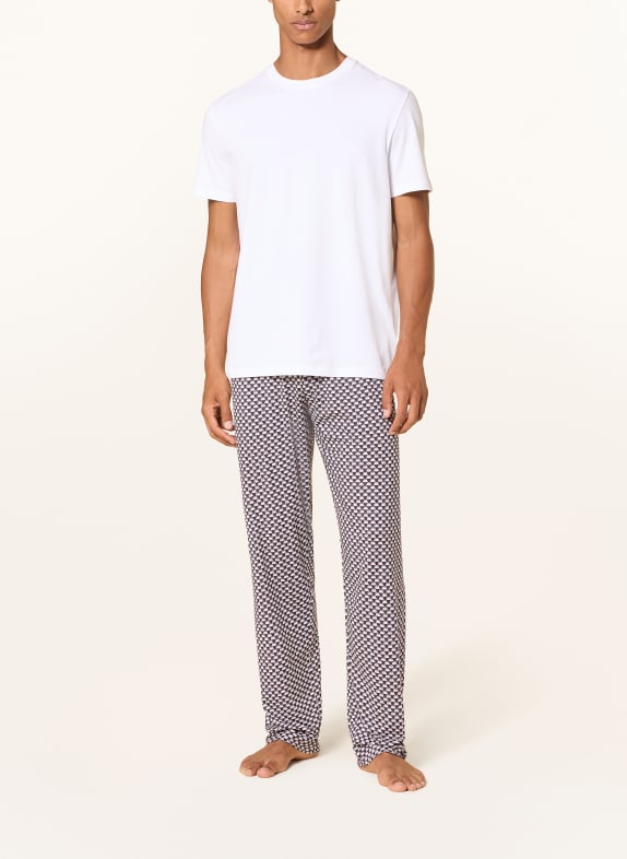 mey Pyjamasbyxor i serien ESPRESSO LOVERS MÖRKBLÅ / RÖD / VIT