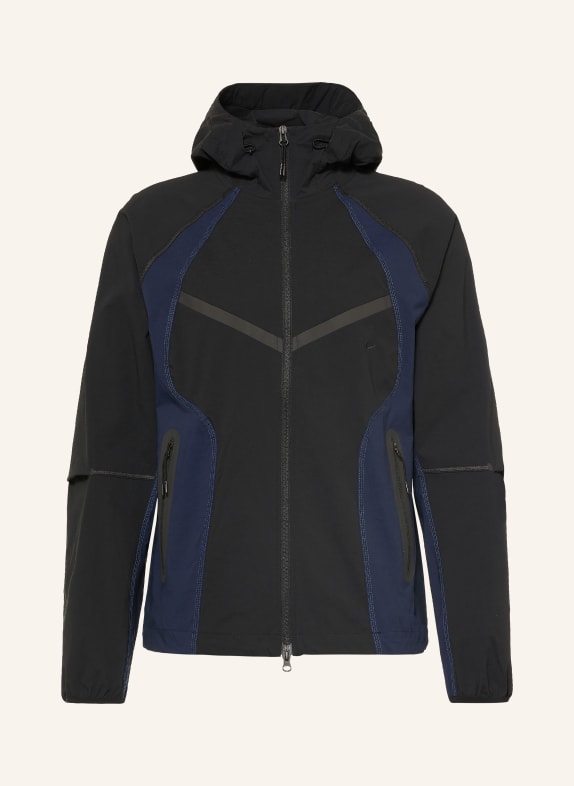 Nike Bunda na trénink TECH ČERNÁ / TMAVĚ ŠEDÁ / TMAVĚ MODRÁ