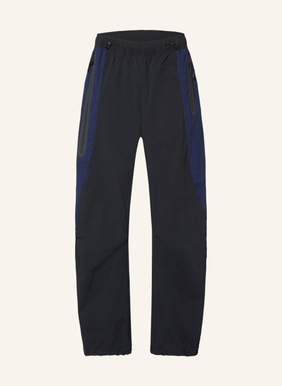 Nike Sportovní kalhoty TECH ČERNÁ / TMAVĚ MODRÁ